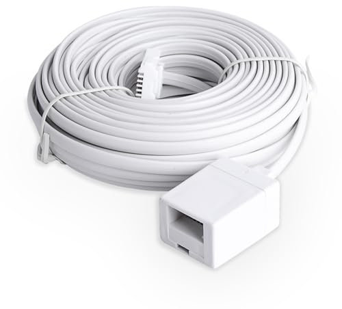 MAOZHOU BT Telephone Extension Cable,10 m BT Plug to BT Socket Extension Cable,Telephone Extension Cord for BT UK Landline Phone Cord Home & Office Fax Modem