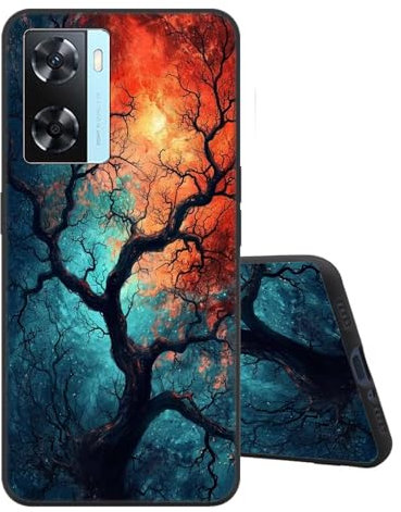 Sinyunron Coque Compatible avec OnePlus Nord N20 SE,Ultra Fine Souple Silicone TPU Housse en Dessin Esthétique Motif, Antichoc Anti-Rayures Flexible Étui de Protection,Les Arbres