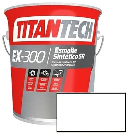 TITAN - ESMALTE S/R EX300 BLANCO TITAN 566 4L. RAL 9016