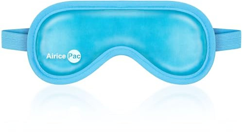 AiricePac Cold Eye Mask, Cooling Eye Mask for Dry Eyes, Gel Eye Mask, Eye Ice Pack, Reusable Cold Eye Compress for Dark Circles, Migraines, Eye Surgery, Skin Care