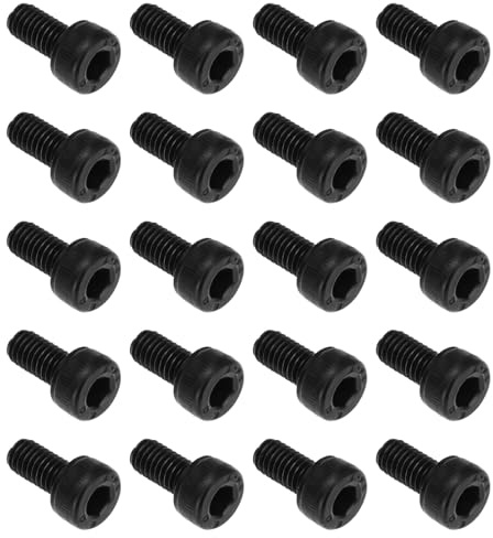 ECSiNG 48 tornillos para pedales de bicicleta M4 x 8 mm, tornillos roscados hexagonales interiores 40Cr Pin de pedal compatibles con Horizon Pro Sam Hill Flat CL negro