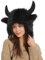 Ohrenschützer für Bisont, Tierhorn, flauschige Ohrringe, Cosplay-Hut, Halloween-Ohrenschützer, Plüschtiere mit Hörnern, Themenhüten für Tiere oder