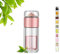 Infusifie - Infusificador de té, Infusor de té portátil a prueba de fugas, infusor de té de vidrio de doble capa, Botella infusora de té de vidrio (Pink,280ml)