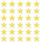 sourcing map Star Iron on Patches Embroidered Sew Patches Appliques 4x4cm Garment Iron On Star Appliques for Clothing Repair Backpack Shoes Decoration Yellow Pack of 30