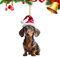 Weihnachtsschmuck Dackel Weihnachtsdeko Christmas Decorations Hund Weihnachten Baumschmuck Weihnachtsdekoration für Zuhause und Auto Lustige Weihnachtskugeln (G)
