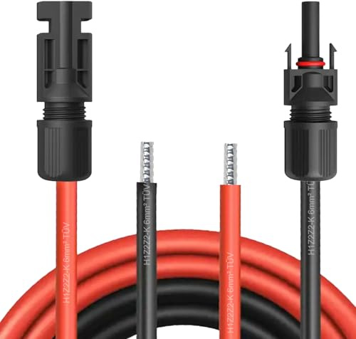 UC-Express Solar Verlängerungskabel für Laderegler Solarkabel Verbindungskabel - Kabel 4 mm² / 6 mm², Kabelquerschnitt:6mm², Länge:2X 4m inkl. 0% MwSt. gem. § 12 Abs. 3 UStG