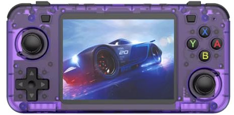 Genérico Consola retro de videojuegos R36H Color Purpura, Portátil con +15000 Juegos, Compatible PS1, GBC, GBA, NDS, PSP, GameCube, mejora r36s (morado translucido)