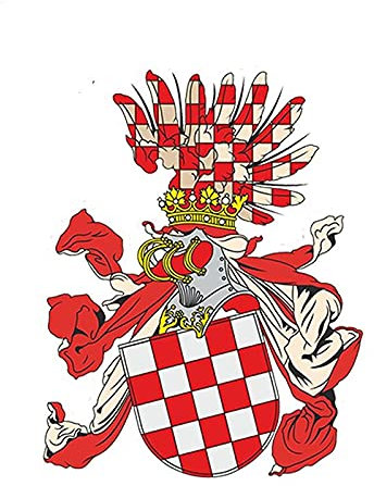 13cmx10cm Car StylingI Kroatien Crown Land Wappen Autoaufkleber Kroatisches Motorrad