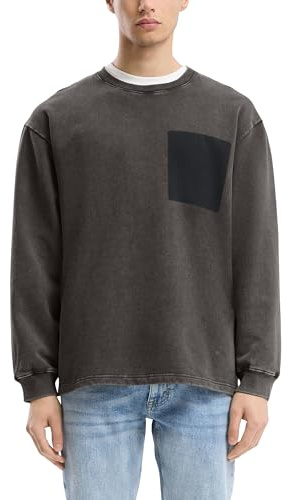 QS Gewaschenes Sweatshirt mit Kontrast-Detail