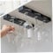 Ligeinsrk 2Pcs Wine Glass Holder, Under Cabinet Plastic Heavy Duty Wine Glass Rack Waterproof Self-Adhesive Hanging Rack Glassware Drying Hanger for Kitchen Bar Club, Black, Holder