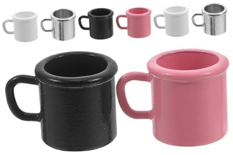 Toddmomy 8stücke Miniatur-kaffeetassen Für Puppenhaus Winzige Puppenhaus-küchenzubehör Mini-milchtassen-Spielzeug Kleines Spielzeug Miniatur-puppenhauszubehör Für Puppenhäuser