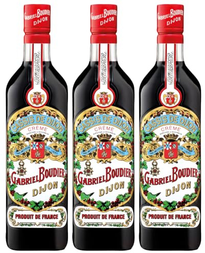 Gabriel Boudier Crème de Cassis de Dijon Likör Süss Frankreich inkl. FeinWert E-Book (3 x 0.5 l)