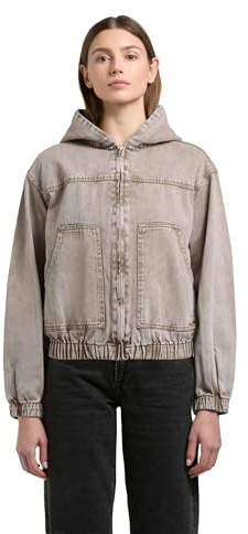 khujo Damen modische Jeansjacke leichte Übergangsjacke kurz im Bomberjacken-Look mit Kapuze Gretel XS-XXL