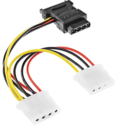 InLine 29679 SATA Stromadapterkabel, SATA Buchse an 3x 13,34cm (5,25) Stecker, 0,15m