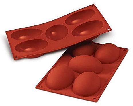 Silikomart Silikonbackform HALF EGG SF041, Rot