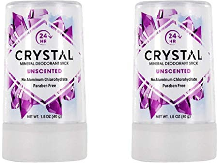 Pack of 2 x Crystal Body Deodorant Travel Stick - 1.5 oz