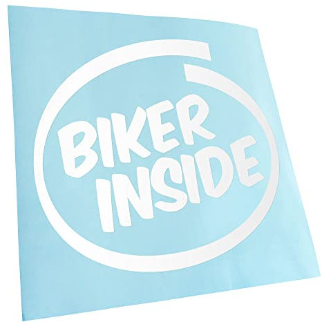 - Autoaufkleber - Biker inside - Motorrad Aufkleber für Auto, Laptop, Fahrrad, LKW, Motorrad mehrfarbig JDM Decal Racing