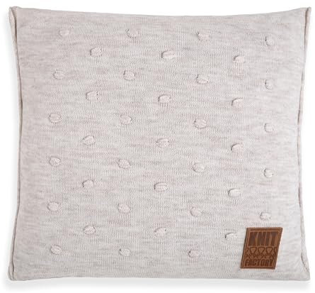 KNIT FACTORY - Noa Kissen - Beige - 50x50 cm