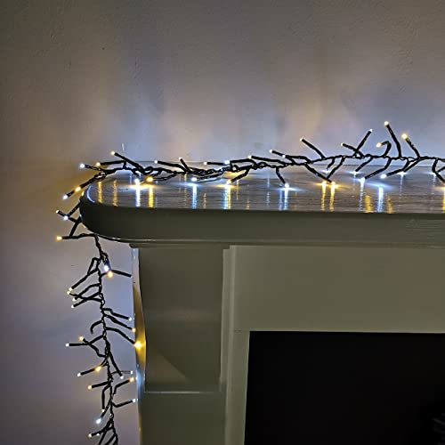 12.4m 960 LED Premier Cluster Christmas Lights with Timer in Cool & Warm White