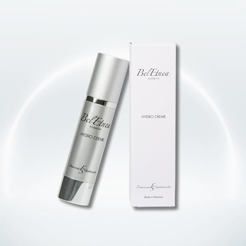 BelEtnea Hydro Gesichtscreme mit Hyaluron, Vitamin Q10, E, C - 24h Feuchtigkeitscreme Gesicht für straffe und glatte Haut - Anti-Aging Tages- und Nachtcreme gegen Falten zur Regeneration - 50ml