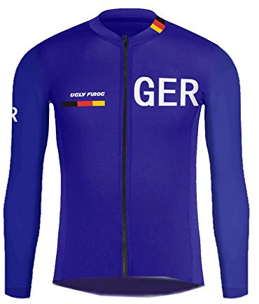 UGLY FROG Radtrikot Langarm Herren Winter Sport im Freien Klassik Vlies Fahrradtrikot Thermo Langarmtrikot Radfahren Jersey Triathlon Bekleidung Team