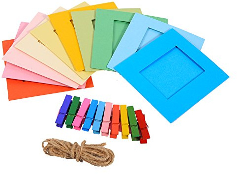 Rahmen Papierrahmen Klammern 10 Stücke 3 inch Papier Bilderrahmen Hängende LOMO Farbe Bilderrahmen Display Moderne Wohnkultur und Farbe Clips für Wände zum selber gestalten Dekorationr