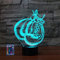 HPBN8 Ltd 3D Boxhandschuhe Lampe Fernbedienung USB Power 7/16 Farben Amazing Optical Illusion 3D LED Lampe Formen Kinder Schlafzimmer Nacht Licht