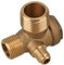 Chiloskit 3-Port Brass Male Threaded Air Compressor Check Valve Central Pneumatic Air Compressor Attachments Accessories, G1/8x G3/8x G1/2