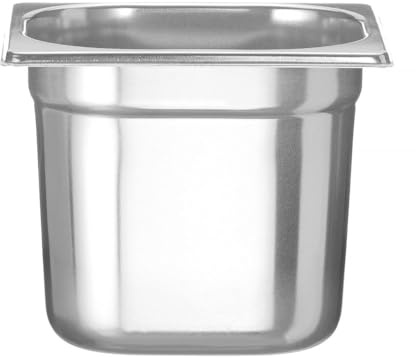 HENDI Gastronormbehälter, sehr robust, 2,4L, GN 1/6, (H) 150mm, Edelstahl | Geeignet für Chafing Dishes, Bain-marie, Backöfen, Gefrierschränke, temperaturbeständig von -40° bis 300°C, 176x162mm
