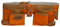 Cuir et daim Outil double rouleau 10 titulaire Pochette de ceinture réglable