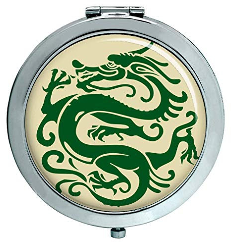 Dragon Chinois Pochoir Miroir Compact