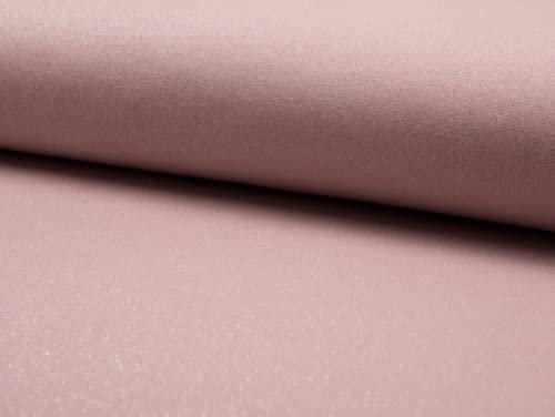 Minerva Crafts, tessuto in spugna francese Lurex, colore rosa antico, al metro