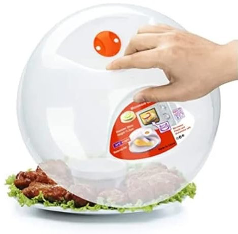 U-COOK 2-Pack Microwave Plate Cover Set with Ventilation Holes - Keep Food Splatter-Free and Heat Efficiently - BPA-free - 25cm Diameters - Dishwasher Safe.