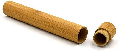 Zahnbürstenhalter aus Bambus Zahnbürstenhülle/Zahnbürstenbehälter Zahnbürstenetui Toothbrush case Umweltfreundlicher Zahnbürsten Etui Tube für Ihre Zahnbürste Perfekt für die Reise