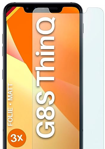 moex® FlexProtect Schutzfolie matt kompatibel mit LG G8s ThinQ Folie gegen Reflexionen, Anti Reflex Displayschutz, matte Displayfolie, robust und Kratzfest – 3 Stück