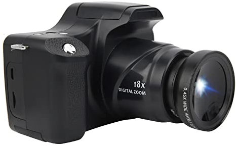 Zunate Appareil Photo Reflex Numérique HD Zoom 18X, Appareil Photo Numérique Téléobjectif F/2.9 avec écran LCD 3.0 Pouces, Enregistrement Vidéo FHD d'image 24MP(Objectif Standard + Grand Angle)
