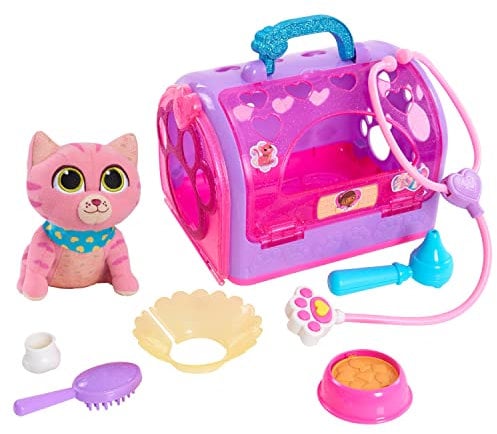Disney Junior Doc McStuffins Transportbox für unterwegs und Zubehör, Flüstern, Plüsch, Kinderspielzeug ab 3 Jahren Just Play