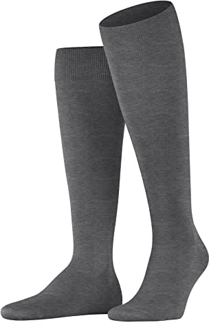 FALKE Herren ClimaWool Kniestrümpfe atmungsaktive klimaregulierende geruchshemmende Wolle Lyocell sehr langlebig verstärkt elegant fein ultra leichtes Gefühl auf der Haut 1 Paar | mit nachhaltigem Garn