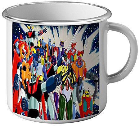 French Unicorn Mug Emaillé Metal Goldorak Mazinger UFO Robot Grendizer Géant Robot Anime Japon