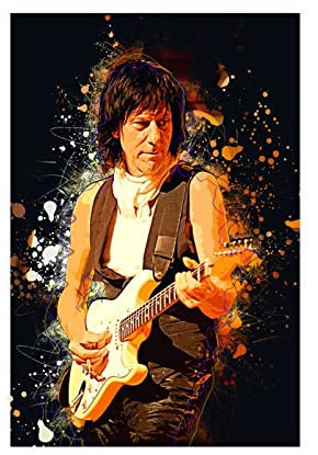 Jeff Beck Musik-Poster mit 7 Leinwand-Postern, für Schlafzimmer, Landschaft, Büro, Dekoration, Geschenk, ungerahmt: 30 x 45 cm