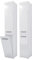 3E 3xE living.com Mobile bagno Bagnoli SLIM VI bianco opaco/bianco lucido - P: 30 cm, A: 174 cm, L: 30 cm
