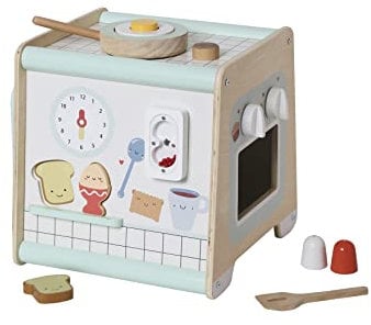 Vertbaudet Activity-Würfel Spielküche, Holz FSC®beige