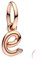 Rosa d’oro Ciondolo con Lettera E Dell'alfabeto in Argento Sterling 925 Charm Bead con A alla Z Pendente con Zirconia Cubica Compatibile con Pandora e Europei Bracciale Collane da Donna