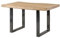 MASSIVMOEBEL24.DE | Freeform 5 - Baumtisch aus Mangoholz - beige lackiert | + U-Beine in anthrazit glänzend | 160x90x77 | Massivholztisch Baumkantentisch Esstisch