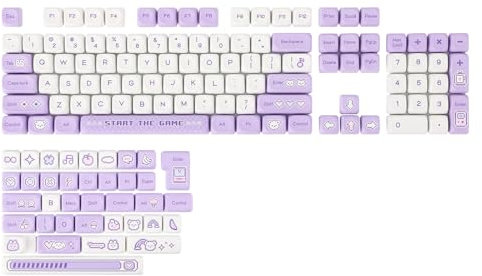 EPOMAKER MOA-Profil PBT-Farbsublimations-Tastenkappen-Set für mechanische Tastatur mit ANSI-Layout (PLPIX, MOA Profile)