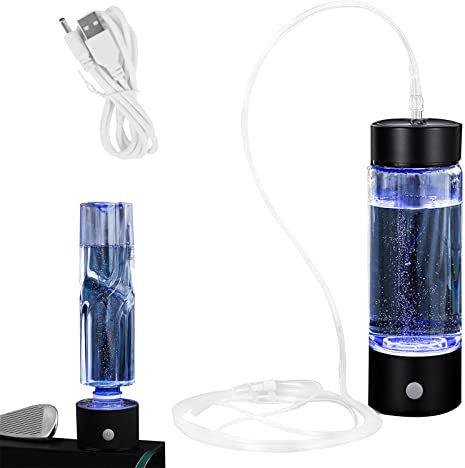 2 IN 1 Wasserstoff Generator Trinkflasche, Wasserstoff Wasser Lonisator, USB Reiches Wasserstoffflasche mit PEM- und SPE-Technologie, Wasserstoffwasser Maschine, Höchste Wasserstoff Konzentration (A)