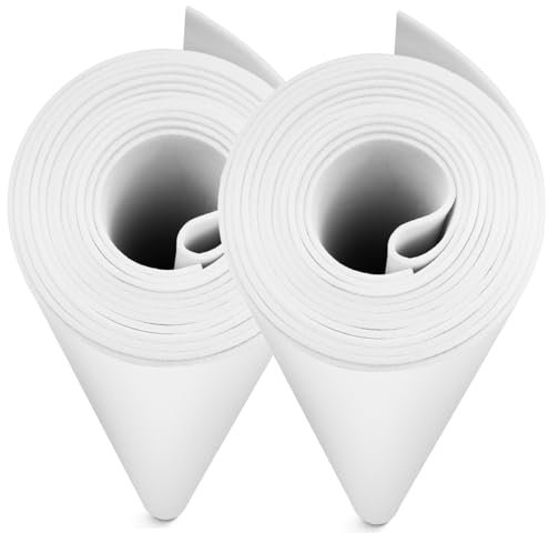 2 Paquets Blanche Mousse EVA 1mm, MEARCOOH 150cm*90cm Grande Taille Mousse EVA Cosplay, EVA Foam densité 86kg/m3 pour les costumes de cosplay, l'artisanat, les projets de bricolage (2PCS 1mm Blanche)