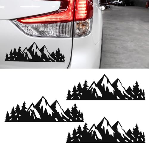 Gjinxi Wohnwagen Aufkleber Auto Aufkleber Berg Wald-Auto Aufkleber Bergbaum Wald,Vinyl-Grafik-Set DIY-Auto-Seitenaufkleber Dekoration Auto Dekor Aufkleber für Auto,LKW,Wohnmobil,Anhänger(Schneeber)