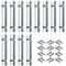 Bwintech 12 Pcs 181MM Grey Anodised Knurled Cabinet Handles,128MM Hole Centers Cupboard Knobs,Cupboard,Wardrobe,Drawer Handles