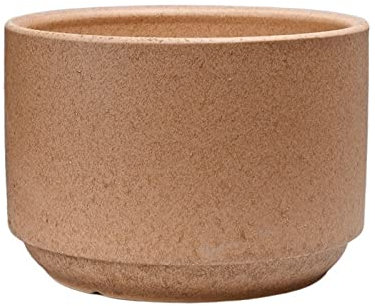 LAPADULA Pflanzentöpfe Runder Übertopf aus Keramik, niedriger Übertopf for den Innenbereich, Balkon, Garten, atmungsaktiver Übertopf, Orchideentopf, 23,9 cm Durchmesser Pflanzgefäße(K)